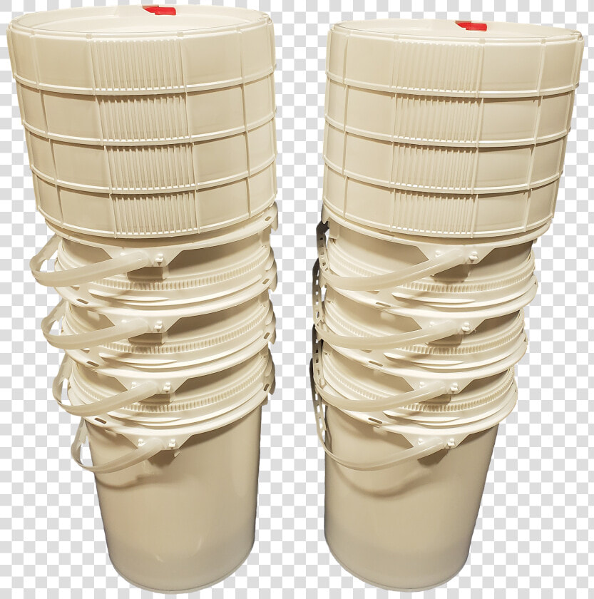 White Plastic 5 Gallon Round Bucket W  Plastic Handle   Plastic  HD Png DownloadTransparent PNG