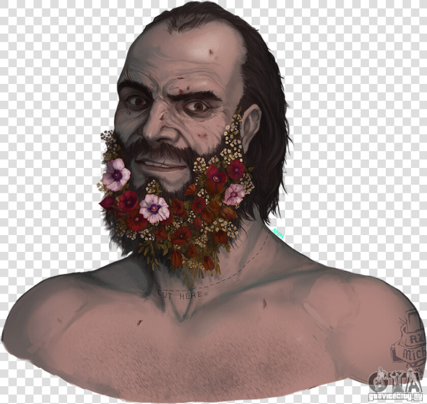 Flower Beard Trevor   Trevor Gta V Png  Transparent PngTransparent PNG