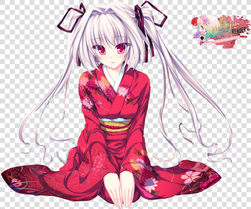 3 Kb  Desk  Af 46   Anime Girl Red Kimono  HD Png DownloadTransparent PNG