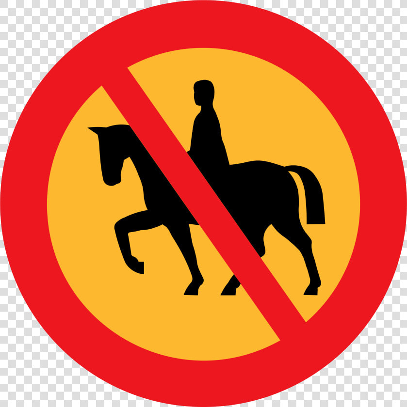 No Riding  Road Sign  Roadsign  Street Sign  No Horses   Horse Riding Icon  HD Png DownloadTransparent PNG