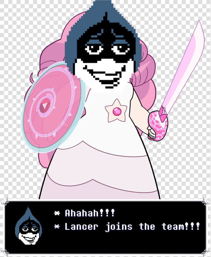   Ahahah Lancer Joins The Team Cartoon Pink   Steven Universe Rose Quartz Werewolf  HD Png DownloadTransparent PNG