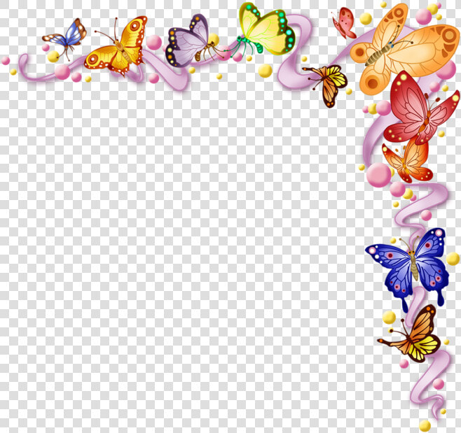 Bordure De Page Papillon  HD Png DownloadTransparent PNG