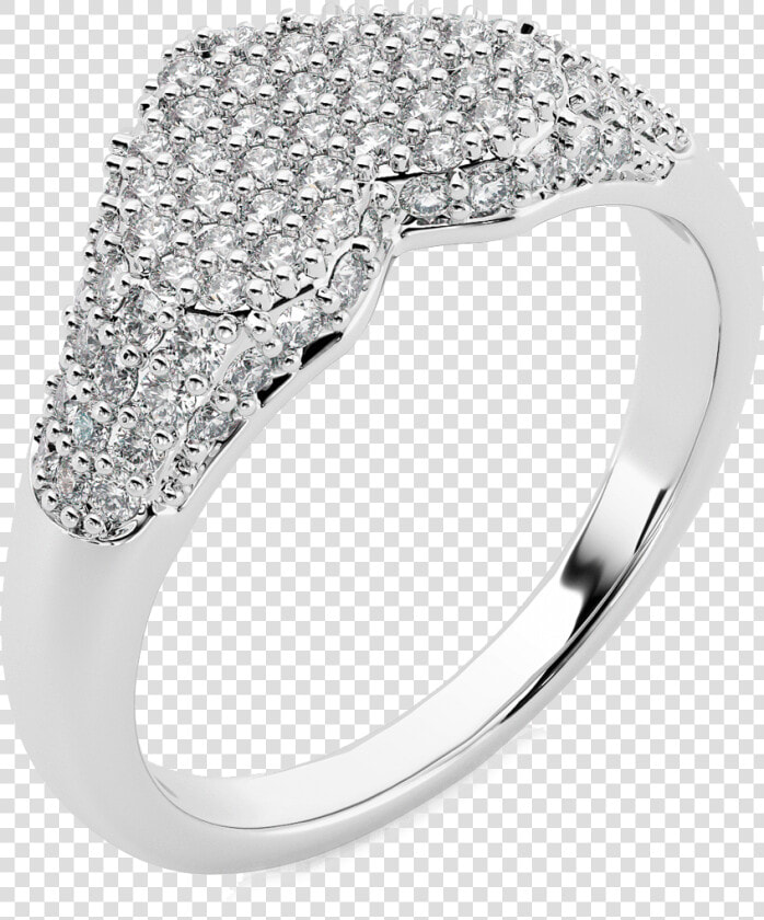 Diamond Heart Pave Signet Ring   Engagement Ring  HD Png DownloadTransparent PNG