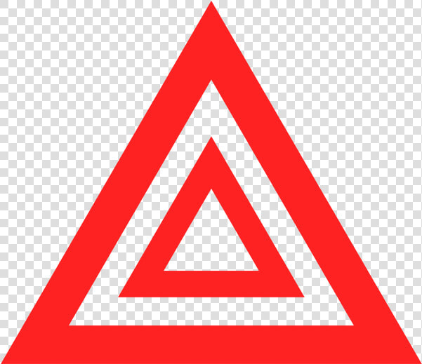 Hazard Warning Light Symbol In Red   Sign  HD Png DownloadTransparent PNG