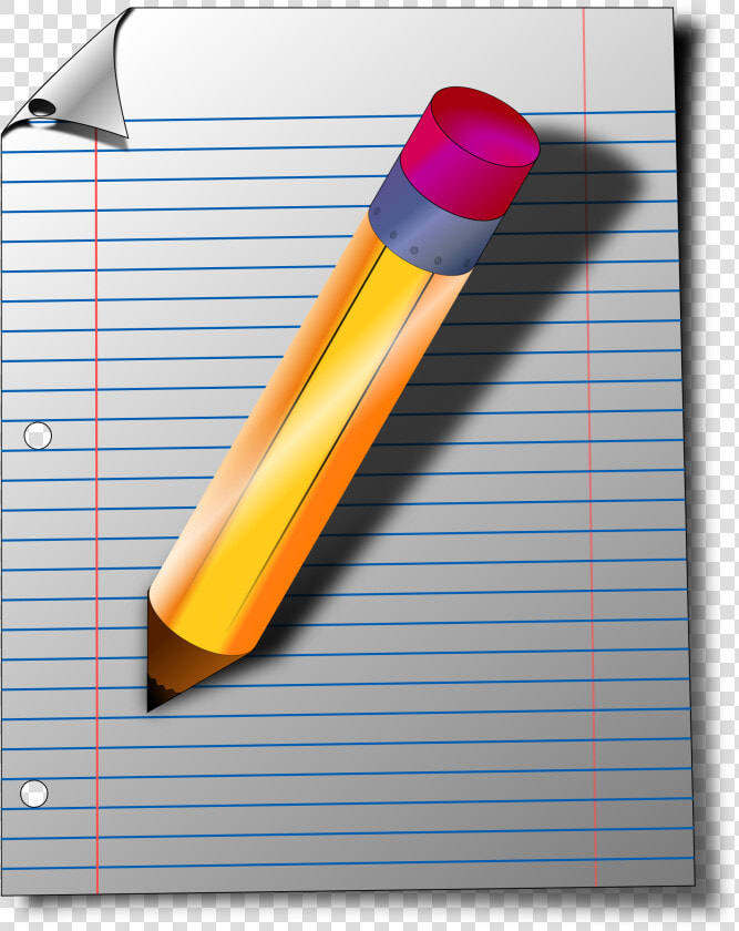 Notepad Clip Arts   Pencil And Paper Png  Transparent PngTransparent PNG