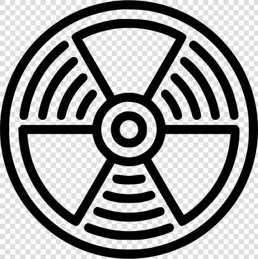 Radiation Radioactivity Nuclear Atomic Danger Mass   Radioactive Danger Symbol Black And White  HD Png DownloadTransparent PNG