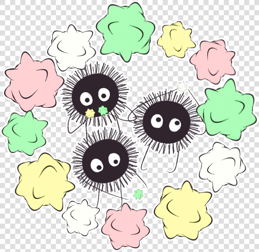 Soot Sprites And No Face From Spirited Away Look At  HD Png DownloadTransparent PNG