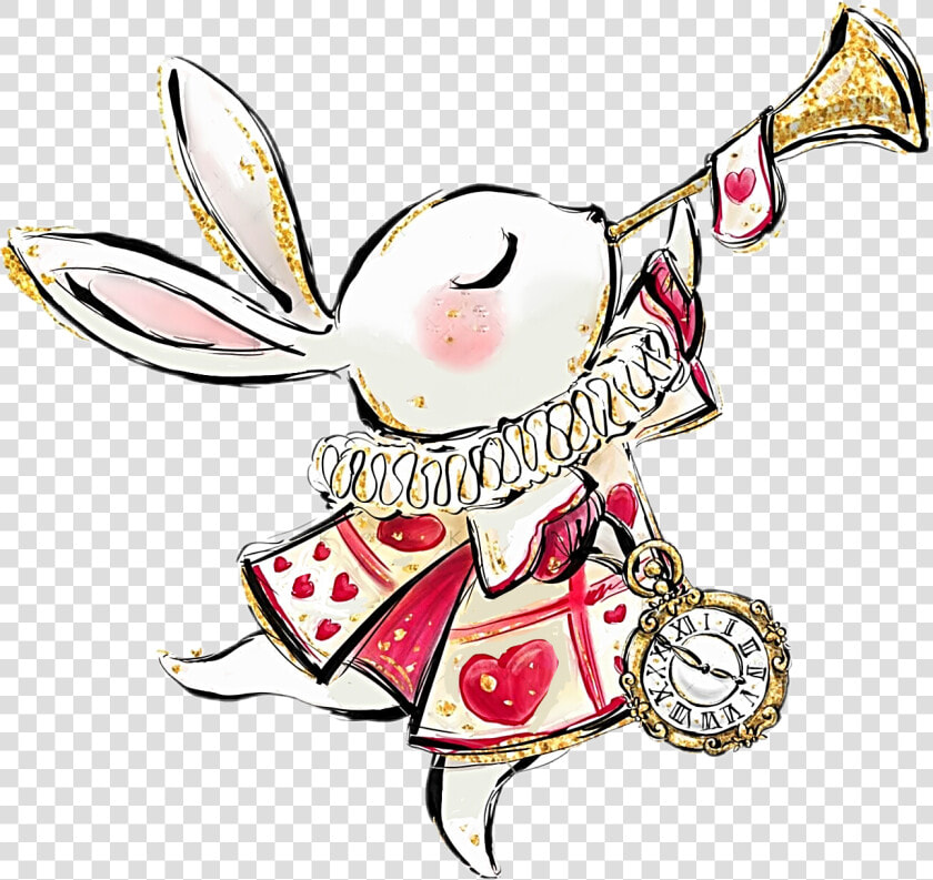  watercolor  bunny  rabbit  alice  aliceinwonderland  HD Png DownloadTransparent PNG