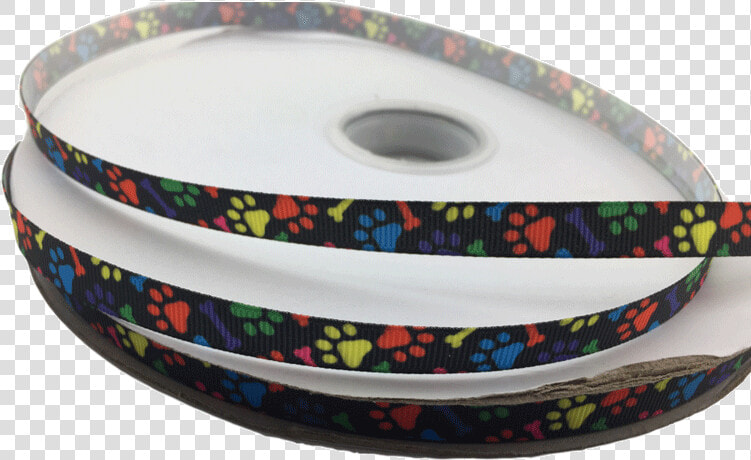 Ribbons  tag  Skinny Paw Print 3 8″ Grosgrain Ribbon   Bead  HD Png DownloadTransparent PNG