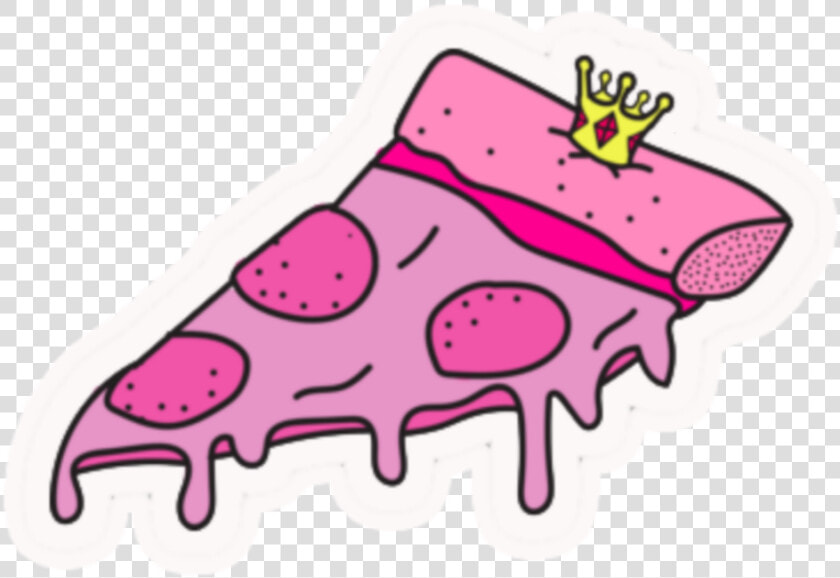  kawaii  pink  pizza  pizzaslice  crown   Stickers Tumblr Pizza Png  Transparent PngTransparent PNG