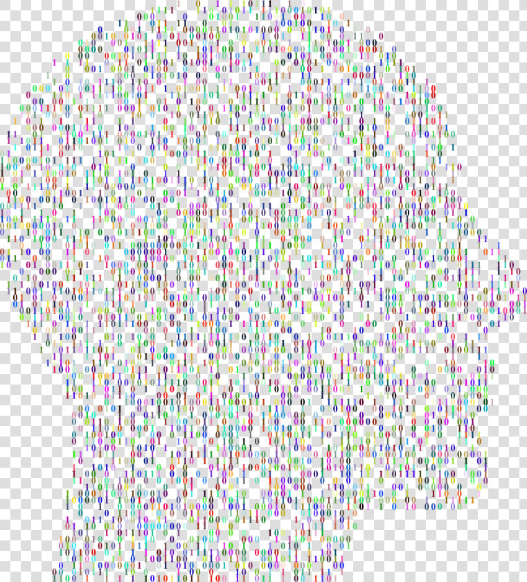 Prismatic Binary Man Head Clip Arts   Transparent Binary Background Png  Png DownloadTransparent PNG