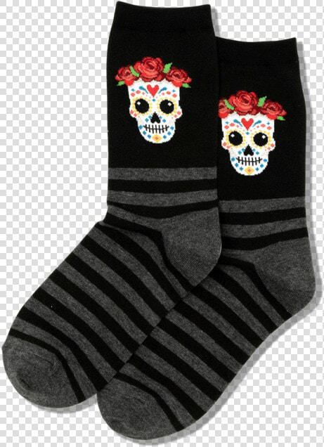 Women S Sugar Skull Crew Socks Class Slick Lazy Image   Sock  HD Png DownloadTransparent PNG