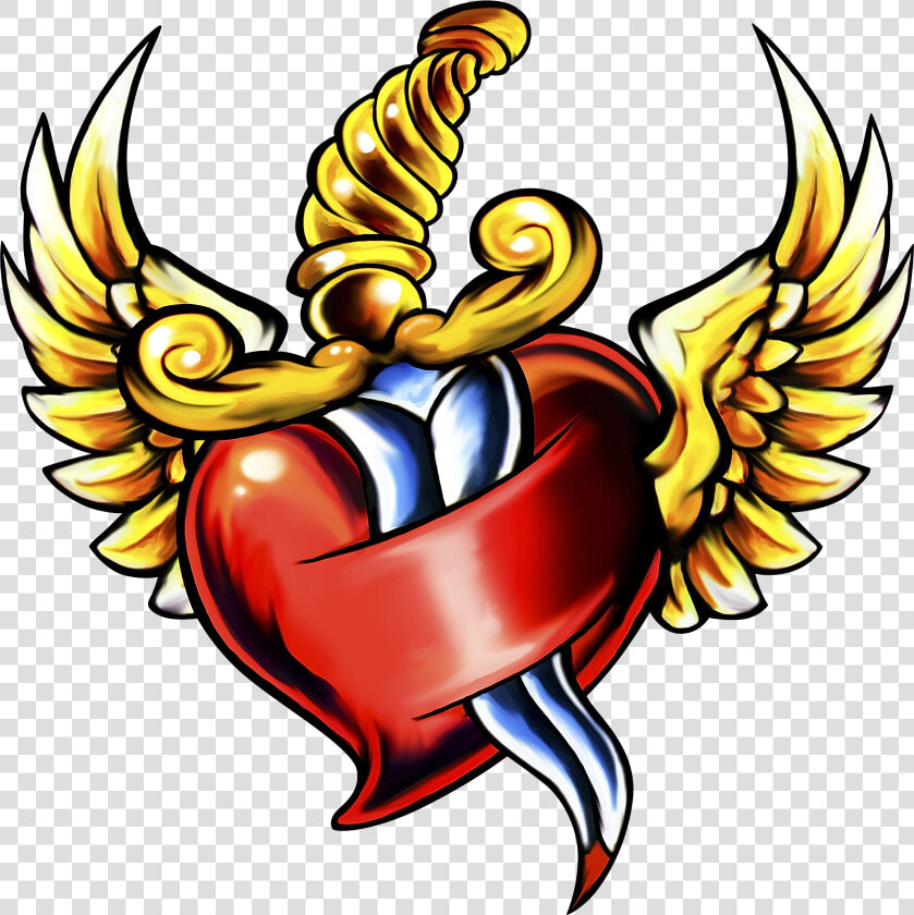 Wing Heart Clipart Clip Art Royalty Free Dagger Heart   Heart With Wings Transparent  HD Png DownloadTransparent PNG