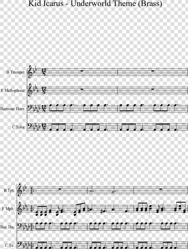 Underworld Theme Sheet Music 1 Of 3 Pages   Sheet Music  HD Png DownloadTransparent PNG