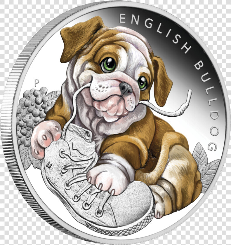 English Bulldog Tuvalu 1 2 Oz Silver Proof 50c Half   Английский Бульдог С Надписями  HD Png DownloadTransparent PNG