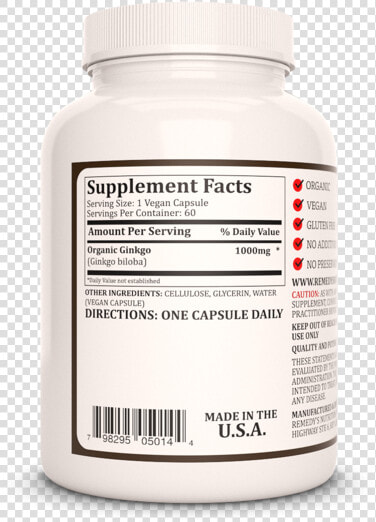 Ginkgo Biloba   Glycyrrhiza Glabra Capsule Supplement  HD Png DownloadTransparent PNG