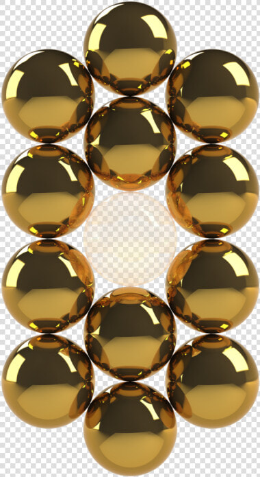 14 Golden Balls 2 Only Partly Present In 3d   Gemstone  HD Png DownloadTransparent PNG