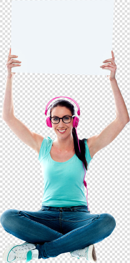 Girl Holding Banner Royalty free Png   Portable Network Graphics  Transparent PngTransparent PNG