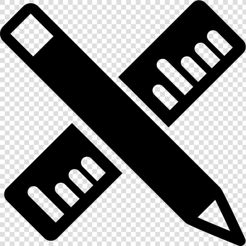 Ruler And Pencil Cross Svg Png Icon Free Download   Pencil And Ruler Vector  Transparent PngTransparent PNG