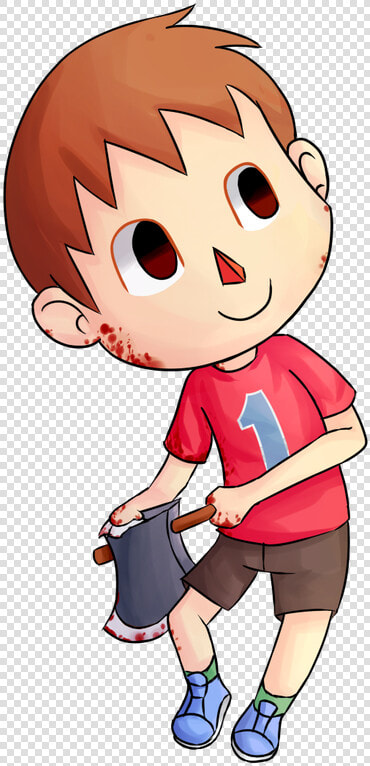 Drawn Mario Animal Crossing Villager   Chibi Villager  HD Png DownloadTransparent PNG