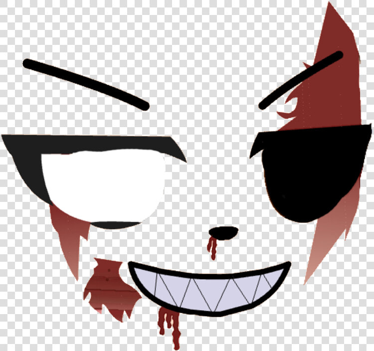  gacha  gachalife  creepy  bloody  gachaface  face   Cartoon  HD Png DownloadTransparent PNG