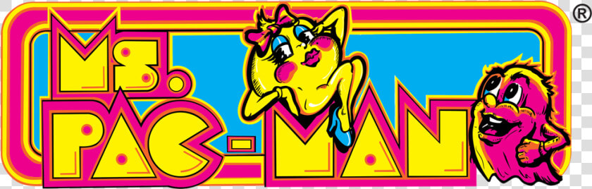 Ms Pac Man Arcade Marquee  HD Png DownloadTransparent PNG