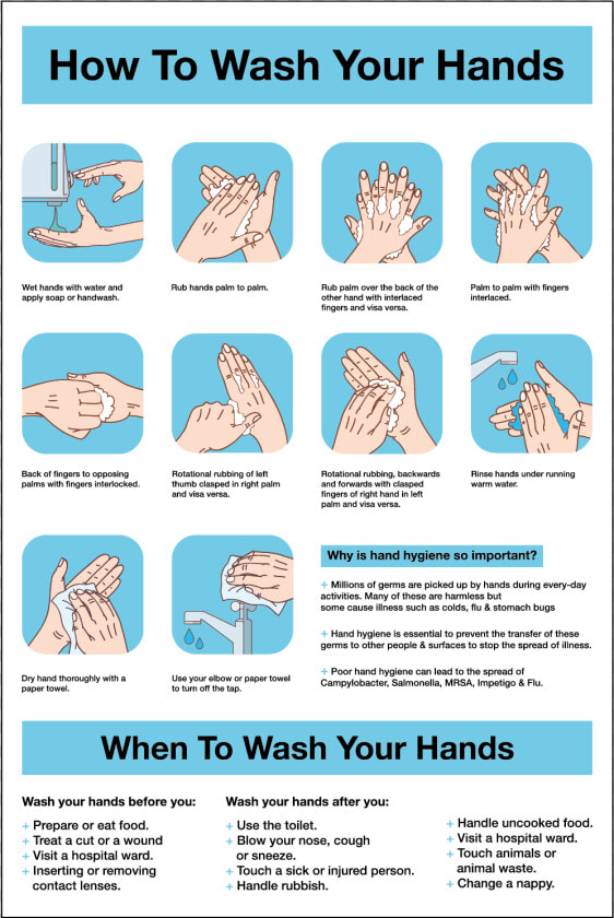 How To Wash Your Hands Staff Guidance Self Adhesive  HD Png DownloadTransparent PNG