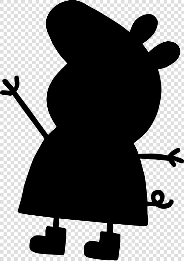 Clip Art Character Cartoon Silhouette Fiction   Cartoon Character Cartoon Silhouette  HD Png DownloadTransparent PNG