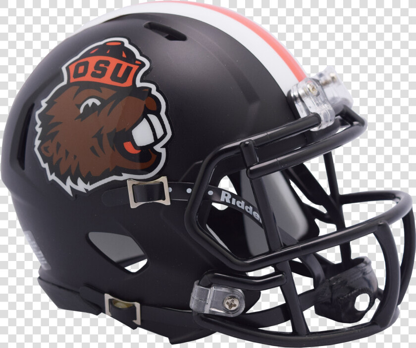 Oregon State Matte Black Speed Mini   Oregon State Football Helmets  HD Png DownloadTransparent PNG