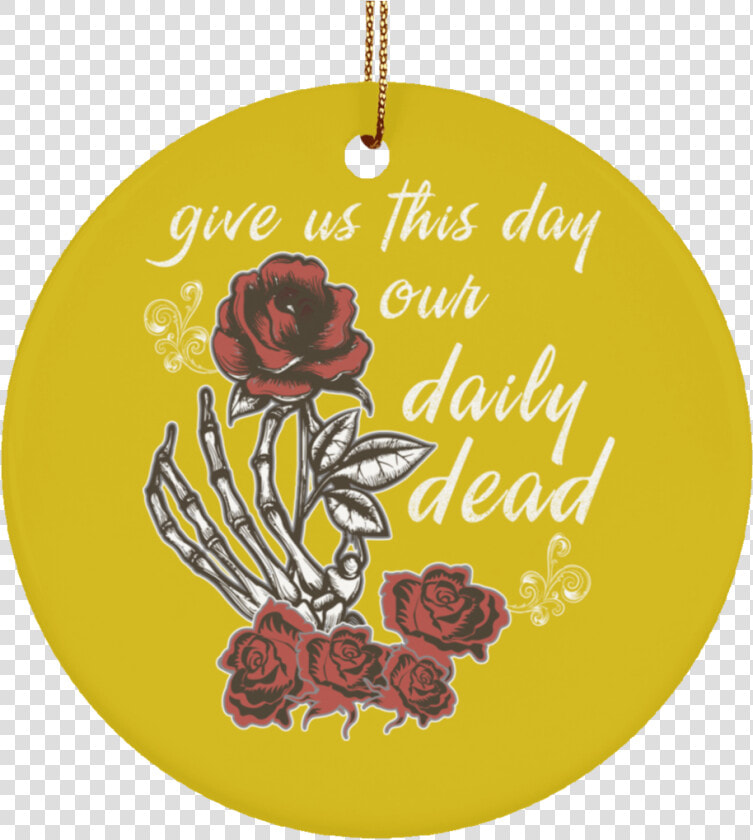 Daily Dead Rose Ceramic Circle Tree Ornament   Hybrid Tea Rose  HD Png DownloadTransparent PNG