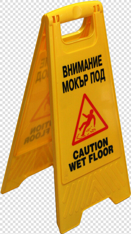 “wet Floor” Sign   Señal De Suelo Mojado  HD Png DownloadTransparent PNG