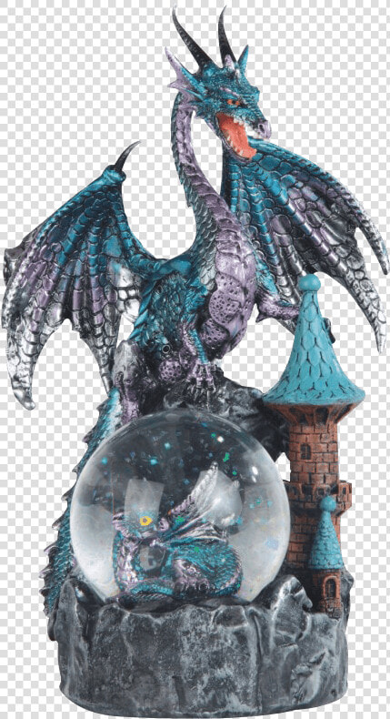 Blue Dragon On Castle Snow Globe   Snow Globe  HD Png DownloadTransparent PNG