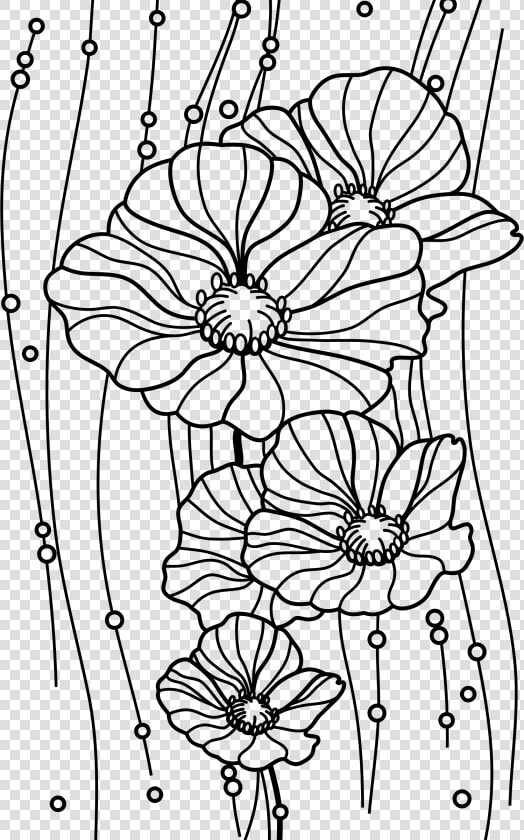 Vintage Flowers 4 Clip Arts   Vintage Flowers Black And White Clipart  HD Png DownloadTransparent PNG