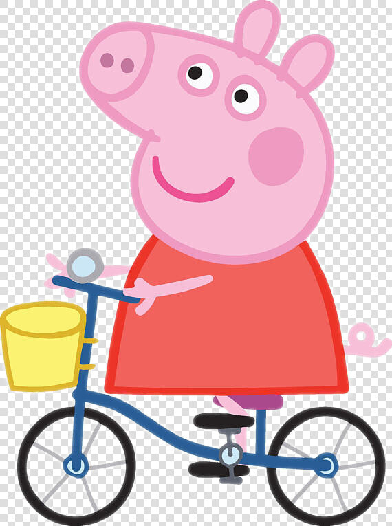 Peppa Pig In Bici  HD Png DownloadTransparent PNG