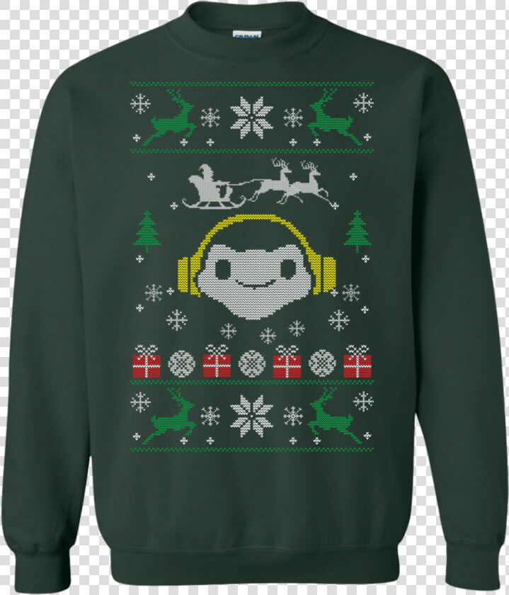 Overwatch Lucio Headphones Spray Ugly Sweater   Overwatch Ugly Holiday Sweater  HD Png DownloadTransparent PNG