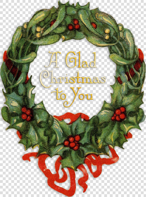 Wings Of Whimsy   Christmas Wreath Vintage  HD Png DownloadTransparent PNG