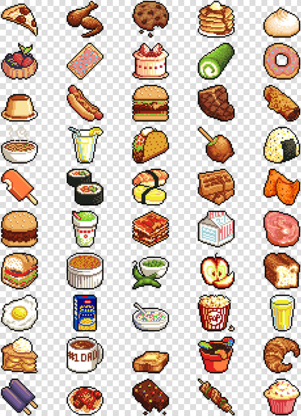 Food  Pixel  And Tumblr Image   Pixel Food Art  HD Png DownloadTransparent PNG