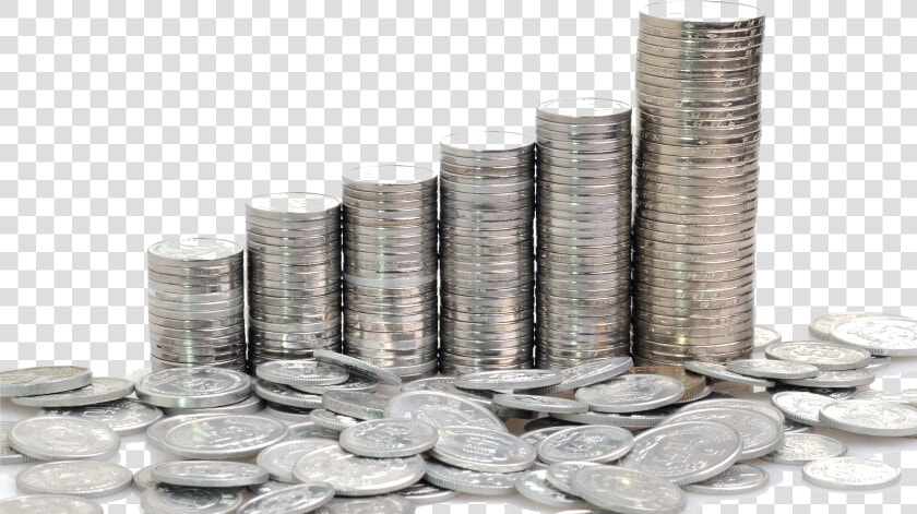 Stacks Of Silver Coins  HD Png DownloadTransparent PNG