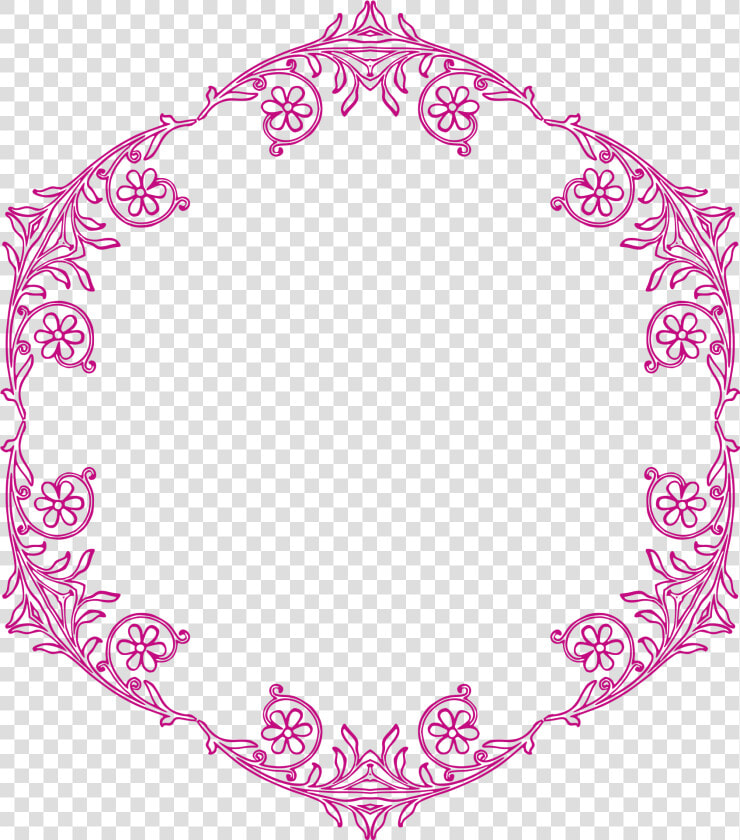 Floral Frame Borders Vector Black And White  HD Png DownloadTransparent PNG