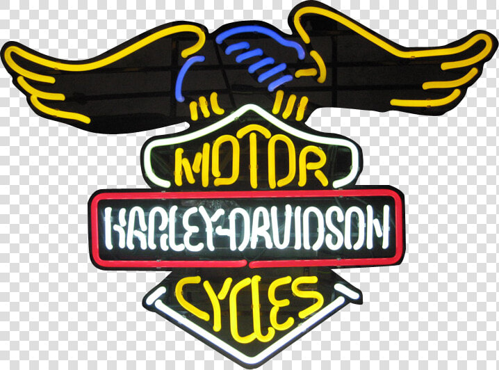 Neon Sign Logo Harley davidson Motorcycle Sticker   Davidson Logo Sticker Harley  HD Png DownloadTransparent PNG