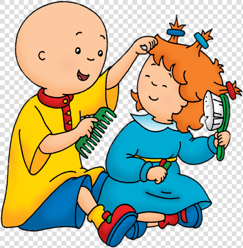 Caillou Playing Hairdresser With Rosie   Caillou And His Sister  HD Png DownloadTransparent PNG