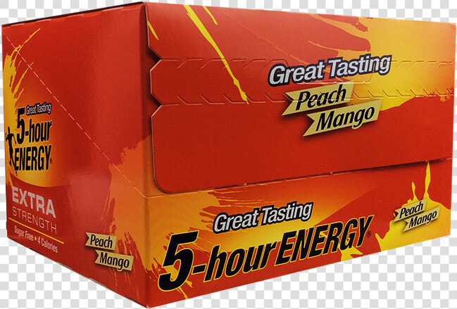 5 Hour Energy Xtra Peach Mango   Carton  HD Png DownloadTransparent PNG