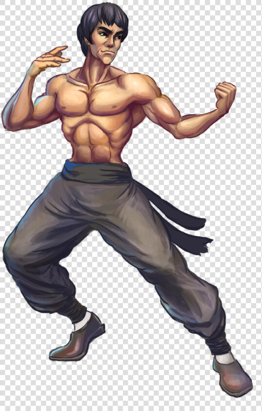 Bruce Lee   Bruce Lee Cartoon Drawing  HD Png DownloadTransparent PNG