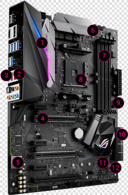 Asus Rog Strix X370 F Gaming  HD Png DownloadTransparent PNG