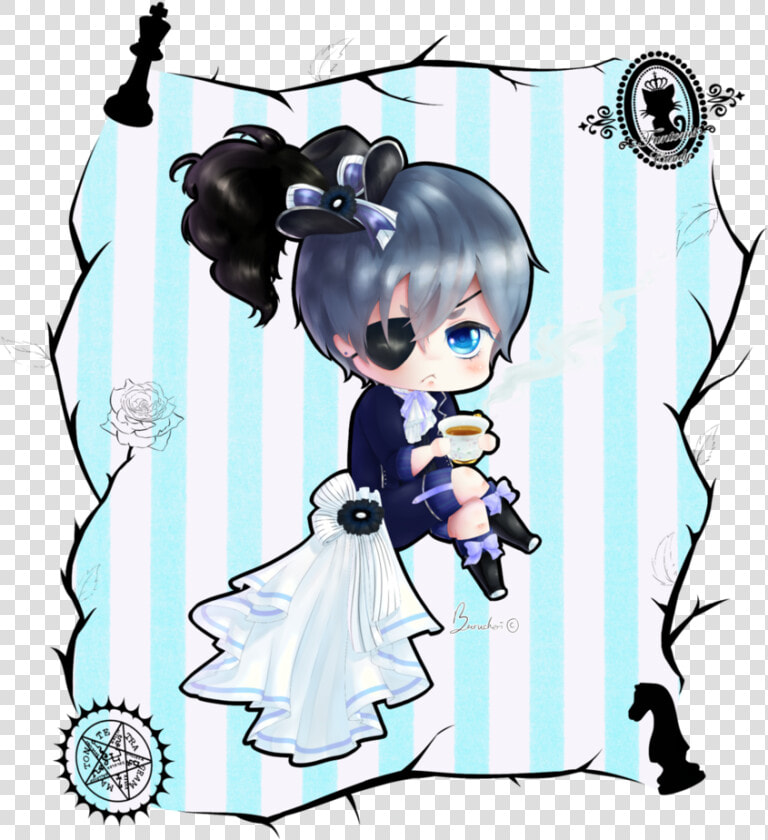 Bocchan S Afternoon Chibi   Chibi Ciel Phantomhive  HD Png DownloadTransparent PNG