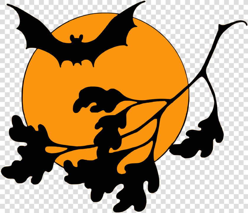 Halloween  Moonlight  Moon  Bat  Night  Scary   Clip Art Halloween  HD Png DownloadTransparent PNG