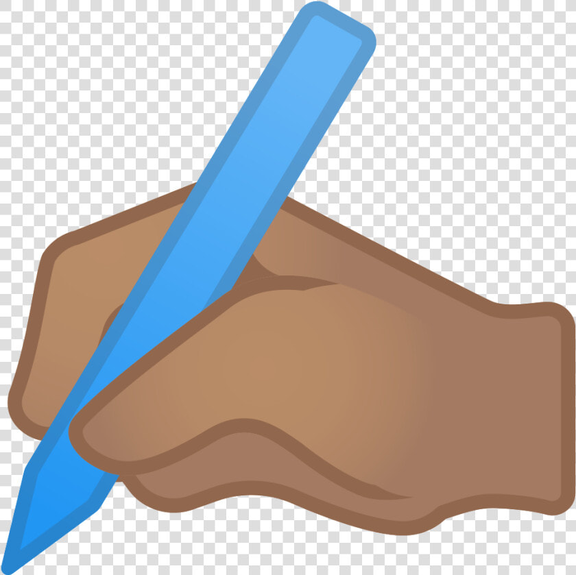 Writing Hand Medium Skin Tone Icon   Emoji Hand Writing  HD Png DownloadTransparent PNG