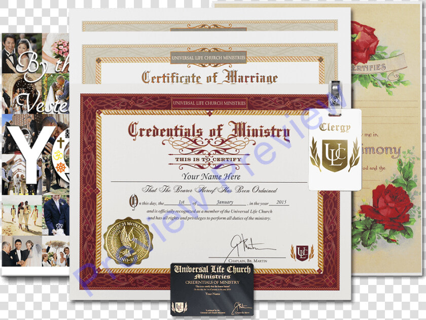 Classic Wedding Set   Universal Church Offering Certificate  HD Png DownloadTransparent PNG