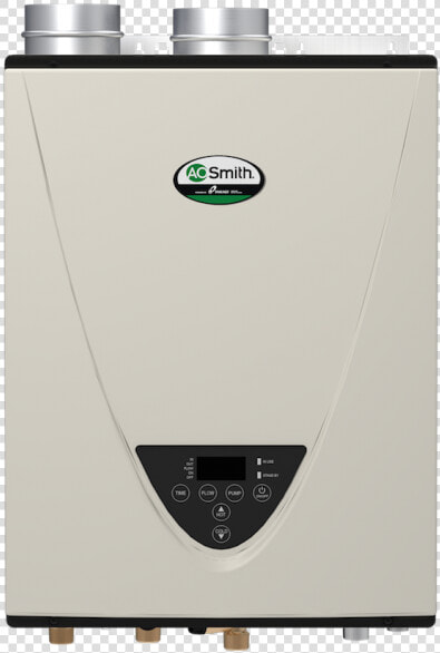 Tankless Water Heater Pairs With Recirculation Pump   Water Heating  HD Png DownloadTransparent PNG