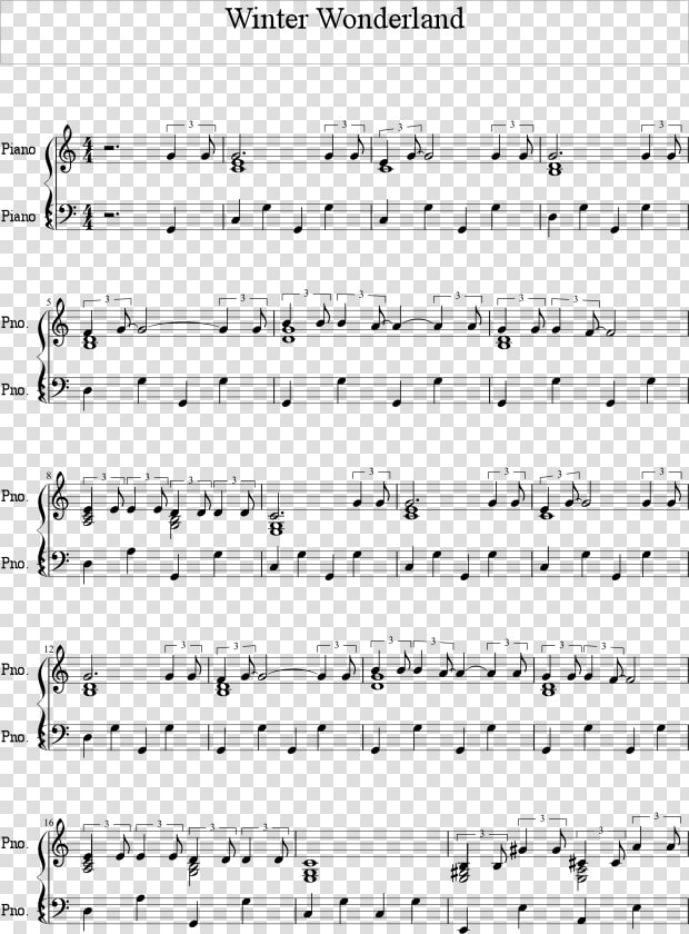 Winter Wonderland With Chords Score Part   Maybe Yiruma  HD Png DownloadTransparent PNG